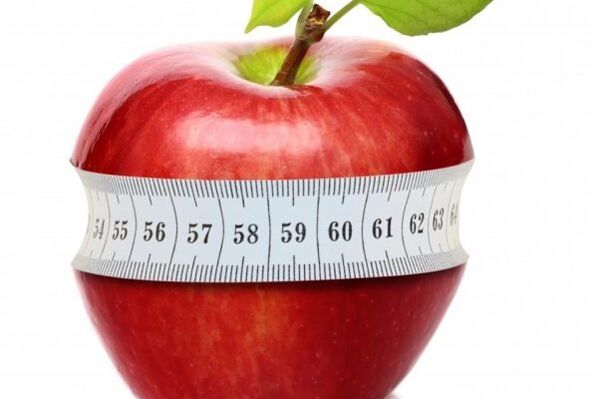 Manzana comida útil para perder peso
